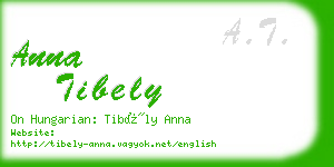 anna tibely business card